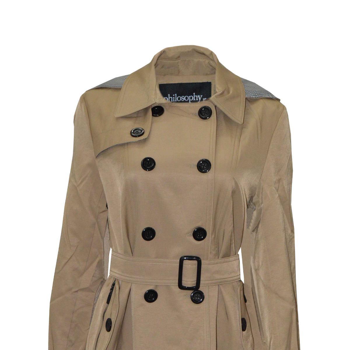 Gabardina con Cintur&oacute;n Philosophy Talla Mediana para Mujer image number null