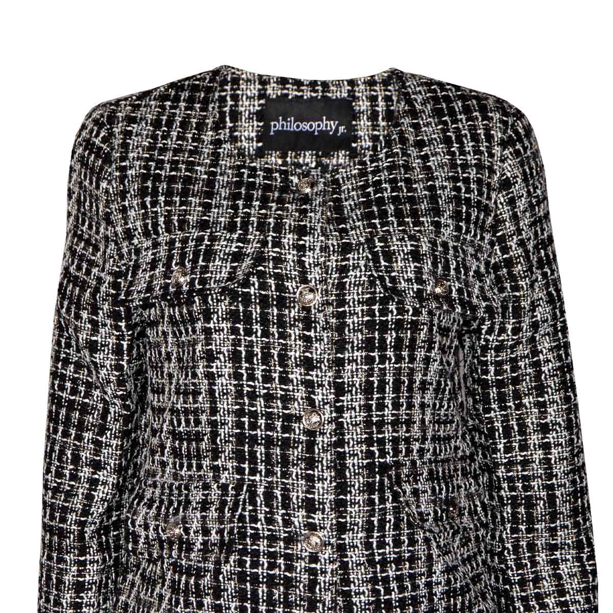 Saco Corto con Botones Philosophy Talla Grande para Mujer image number null