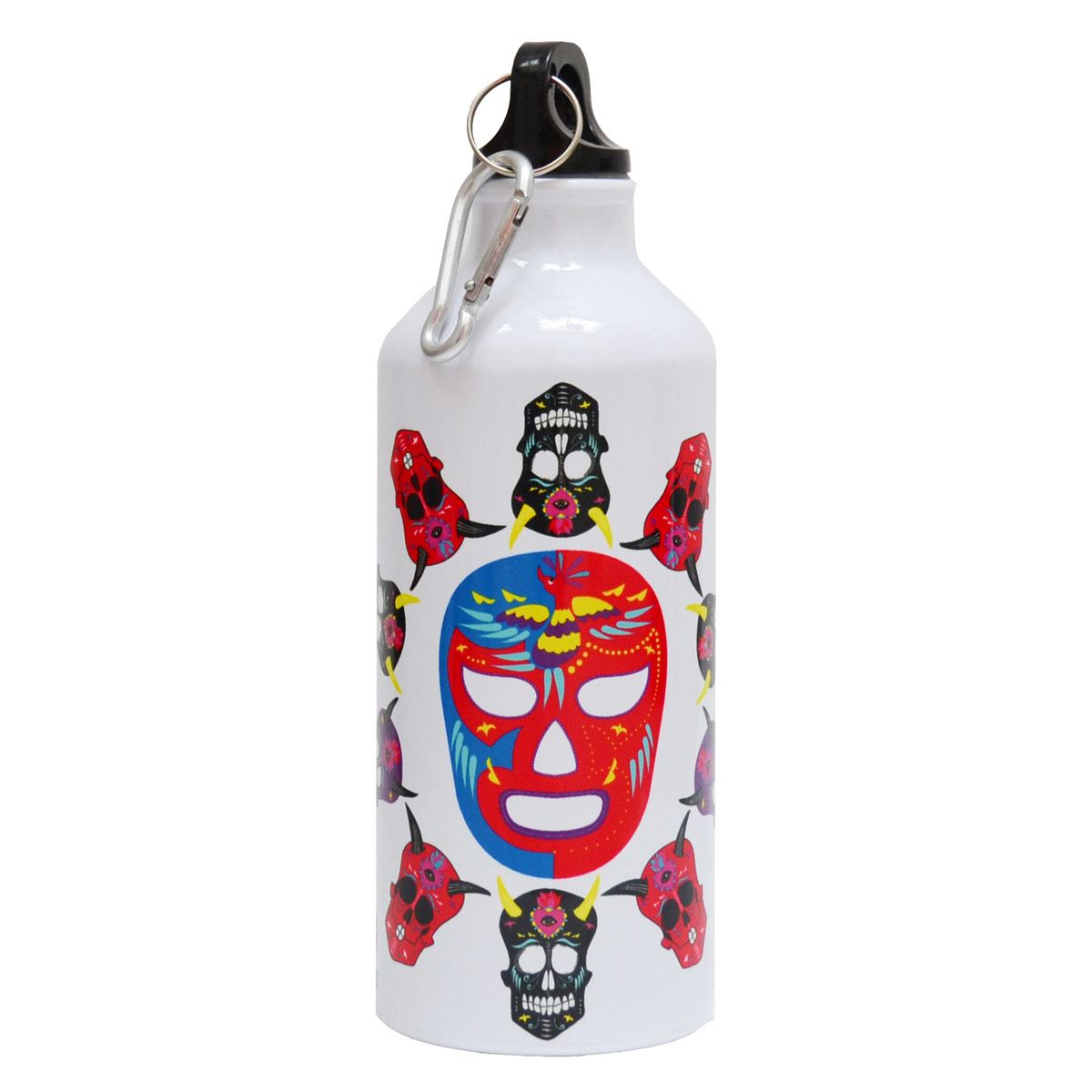 Botella deportiva aluminio 600 ml M&aacute;sacaras Vs Calaveras image number null