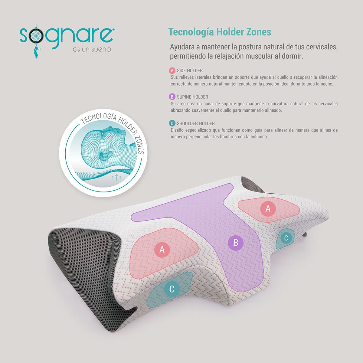 Sognare Cervicalm Almohada image number null