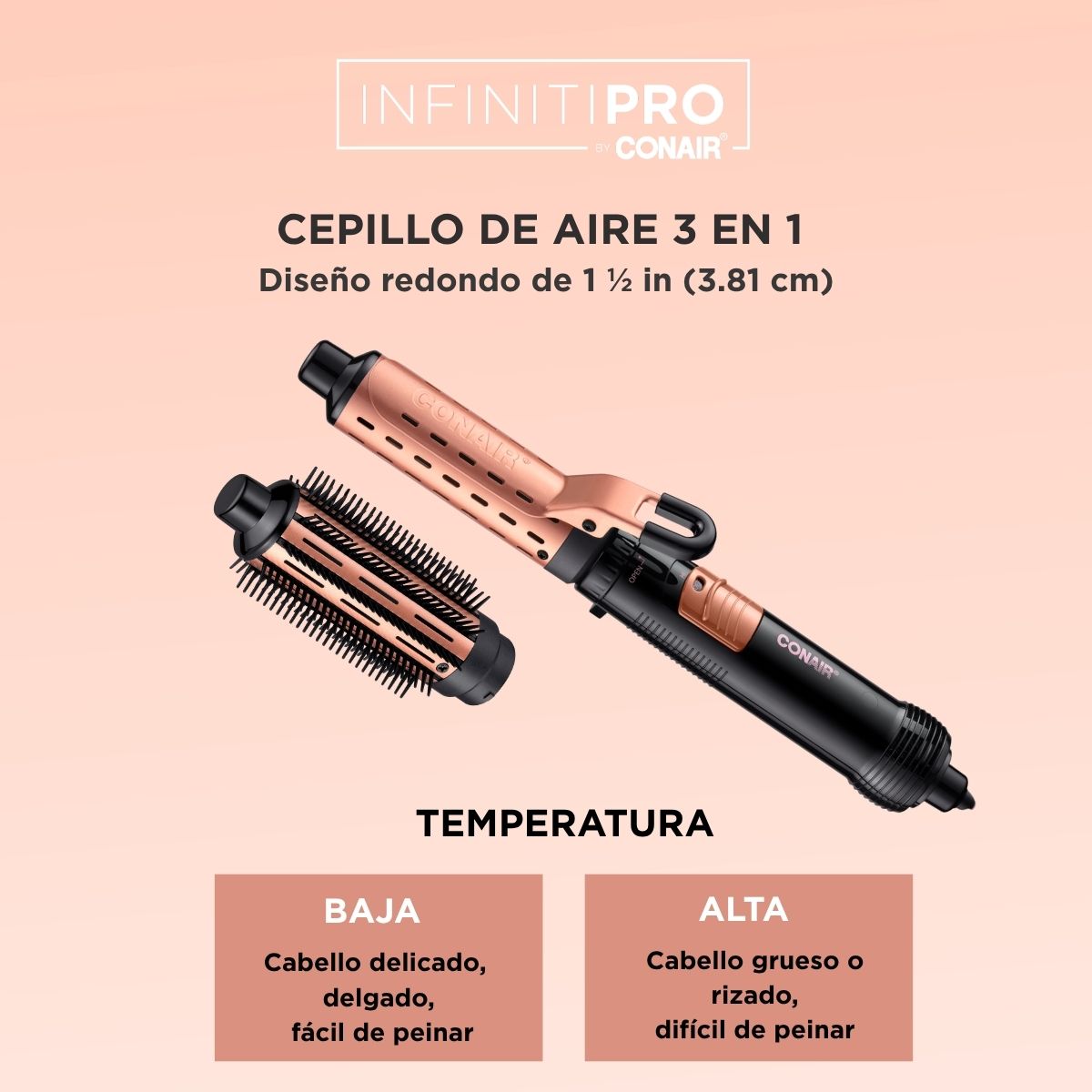 Cepillo Aire y Tenaza Cerámica Conair image number null