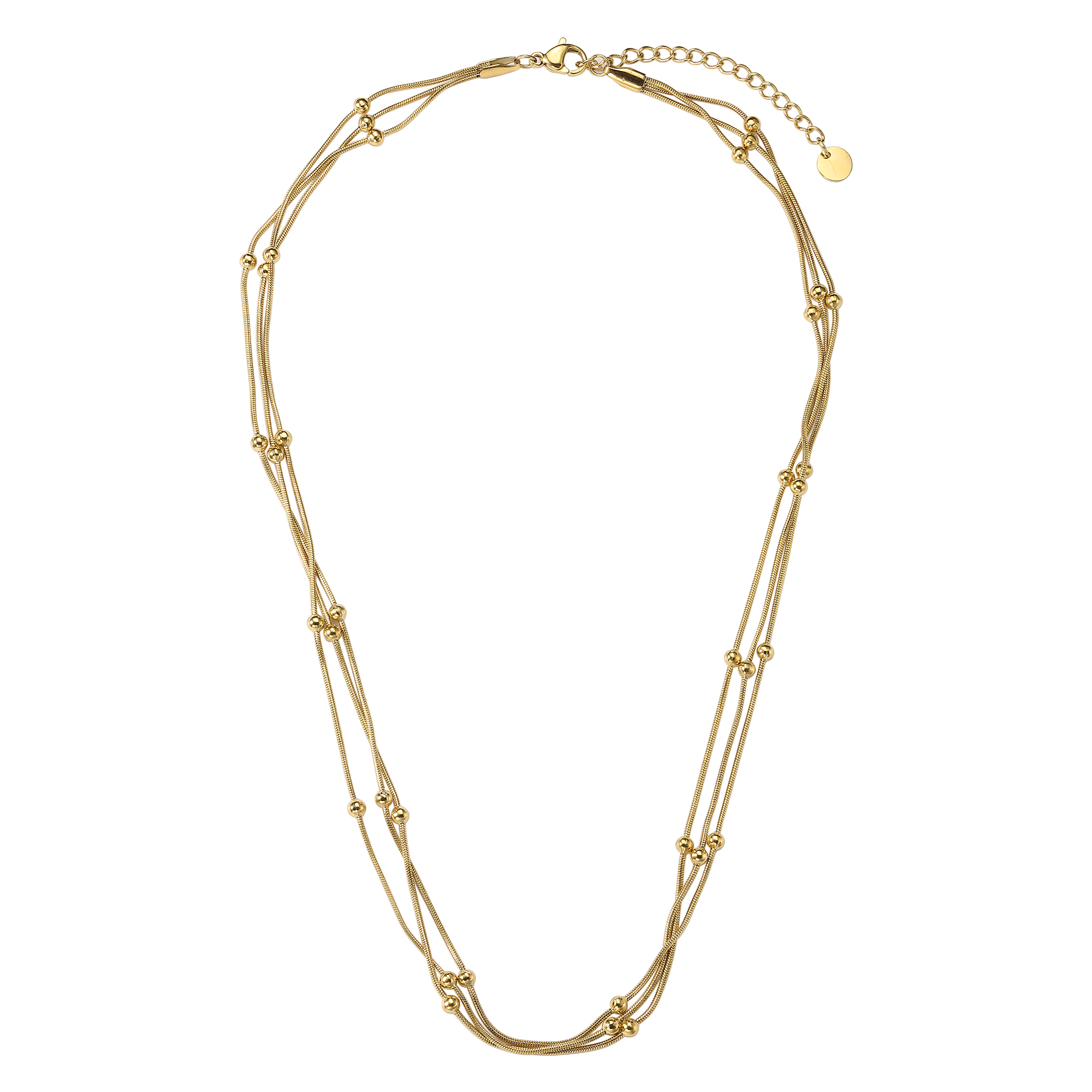 Collar y Dije Dorado Acero Enso image number null