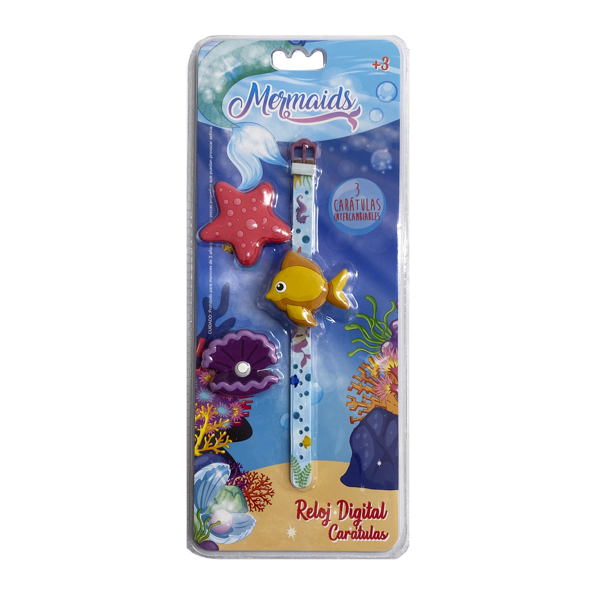 Reloj Digital con Caratulas Intercambiables Sirenitas Switch image number null