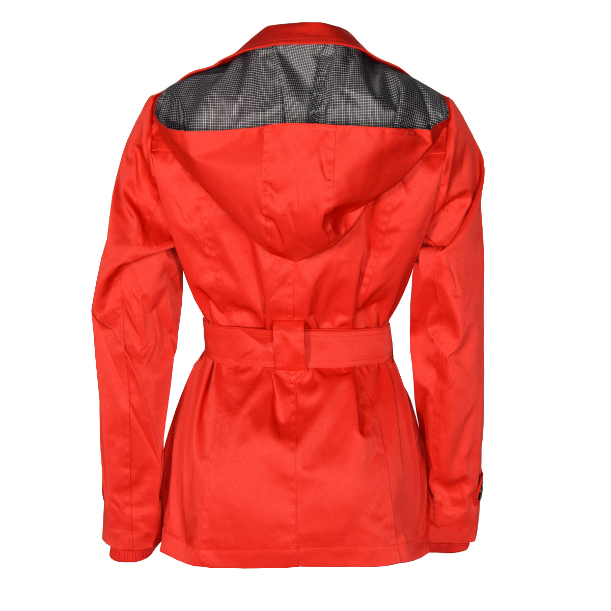 Gabardina Lisa con Cinturón y Capucha Philosophy Talla Grande para Mujer image number null