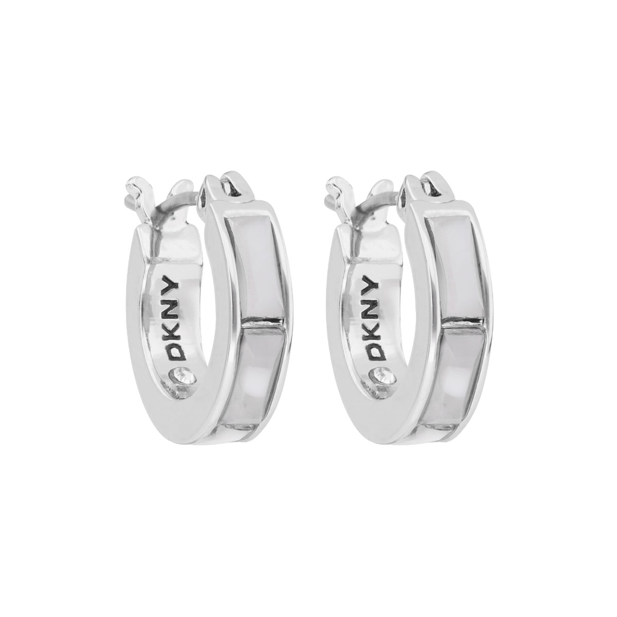 Aretes Plateados Círculo Huggies DKNY image number null