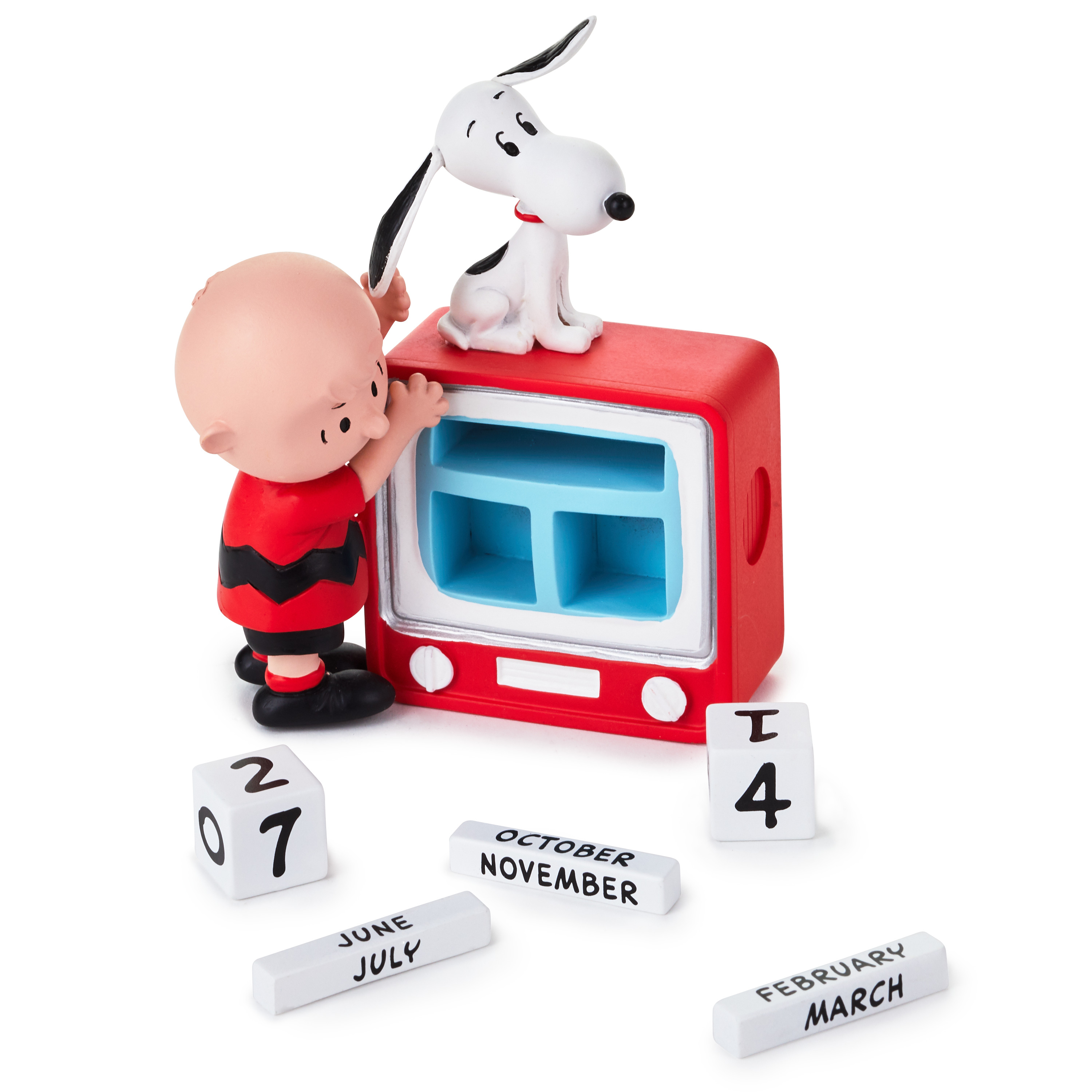 Calendario Perpetuo de TV con Figuras de Snoopy y Woodstock image number null