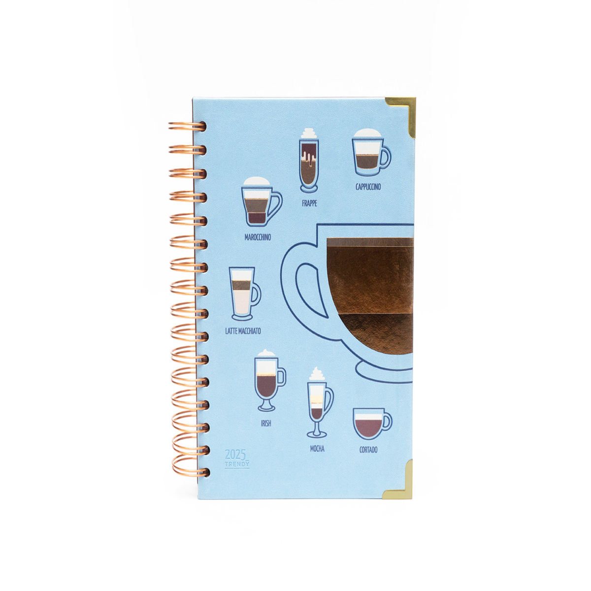 Agenda Trendy 2025 con Espiral Coffe Cavalier image number null