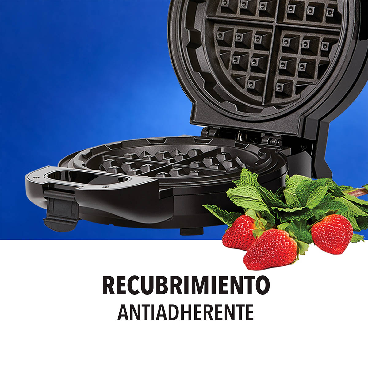 Wafflera Antiadherente Negro Power XL image number null