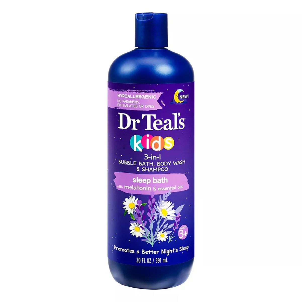 Ba&ntilde;o con Melatonina 3 en 1 Dr Teal&acute;s Kids 591ml image number null