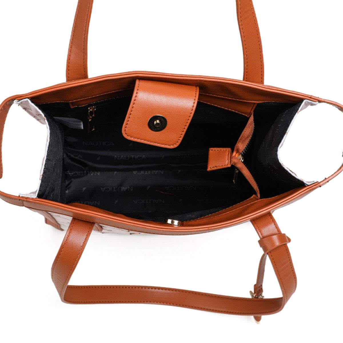 Bolso Tote Náutica Naranja para Mujer image number null