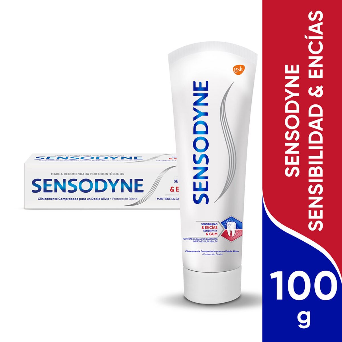 CREMA DENTAL SENSODYNE SENSIBILIDAD & ENCIAS BLANQUEADORA 100G image number null