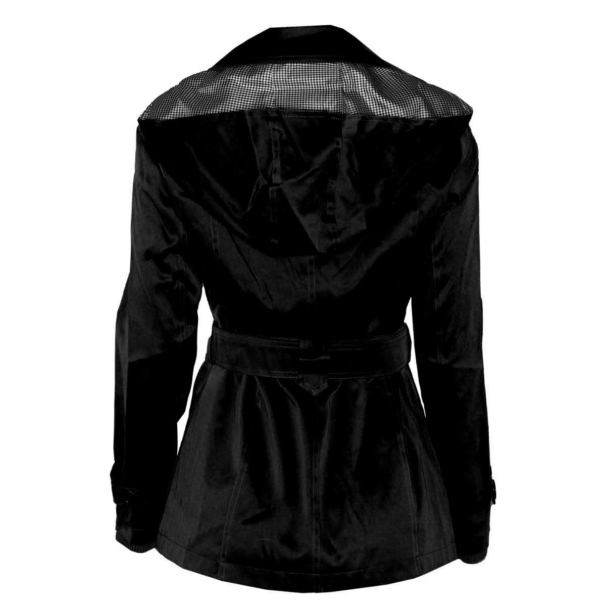 Gabardina Philosophy con cintur&oacute;n para mujer talla chica image number null