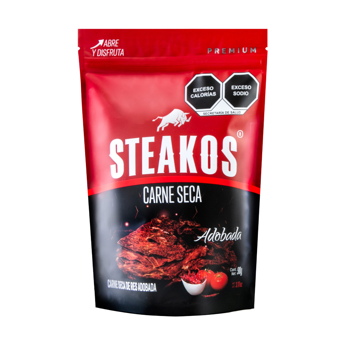 Carne Seca Sabor Adobada Steakos 90g image number null