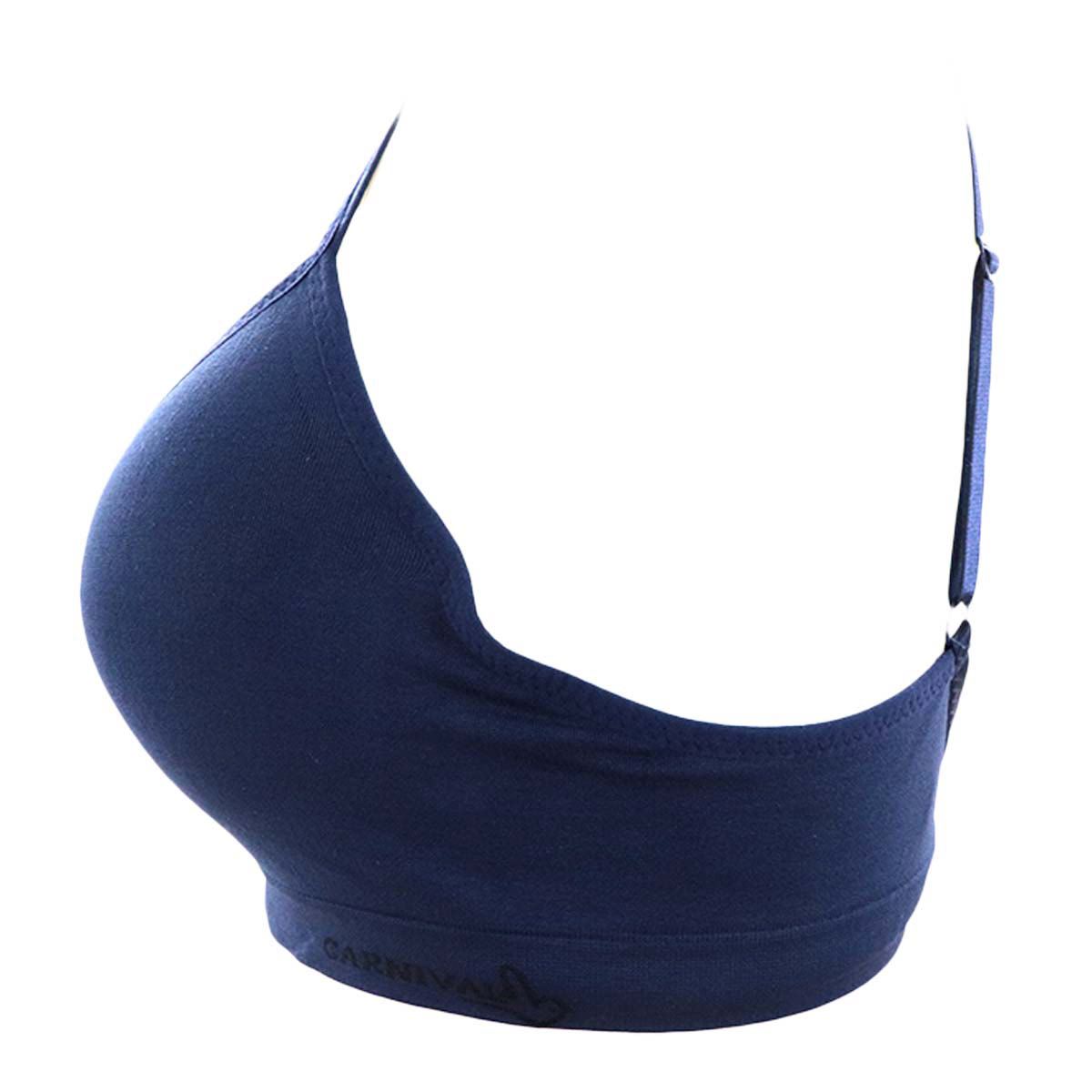 Brassiere Carnival Deportivo con varilla modelo 23780 talla 34B color marino dama image number null