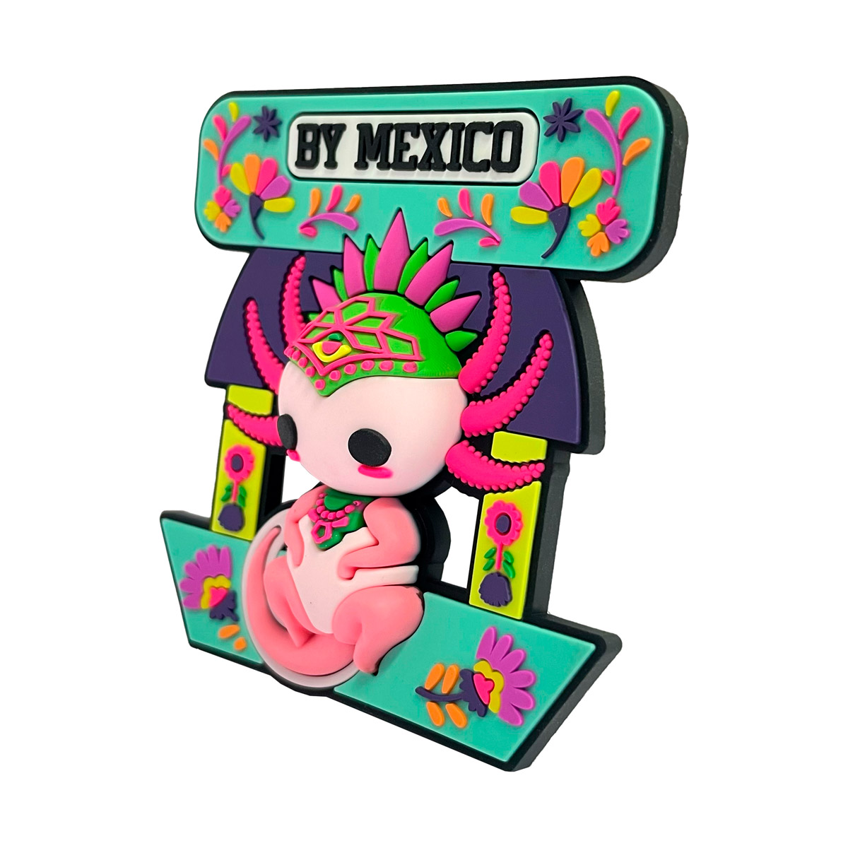 Im&aacute;n 3D Ajolote Rosa Yul image number null