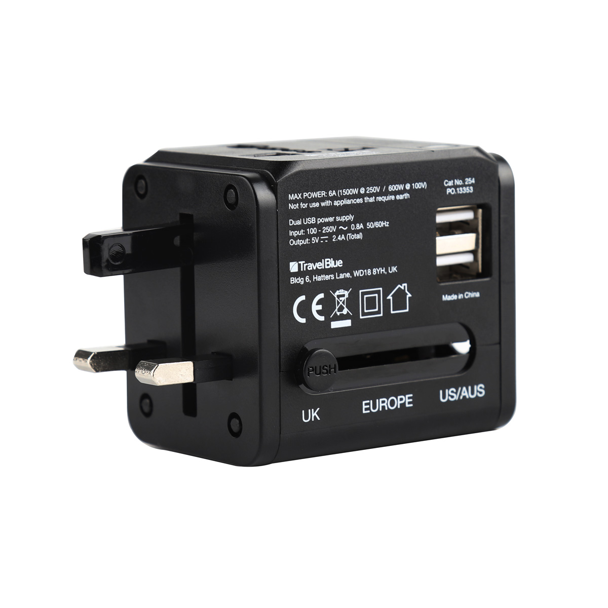 Adaptador Mundial de Viaje Travel Blue image number null