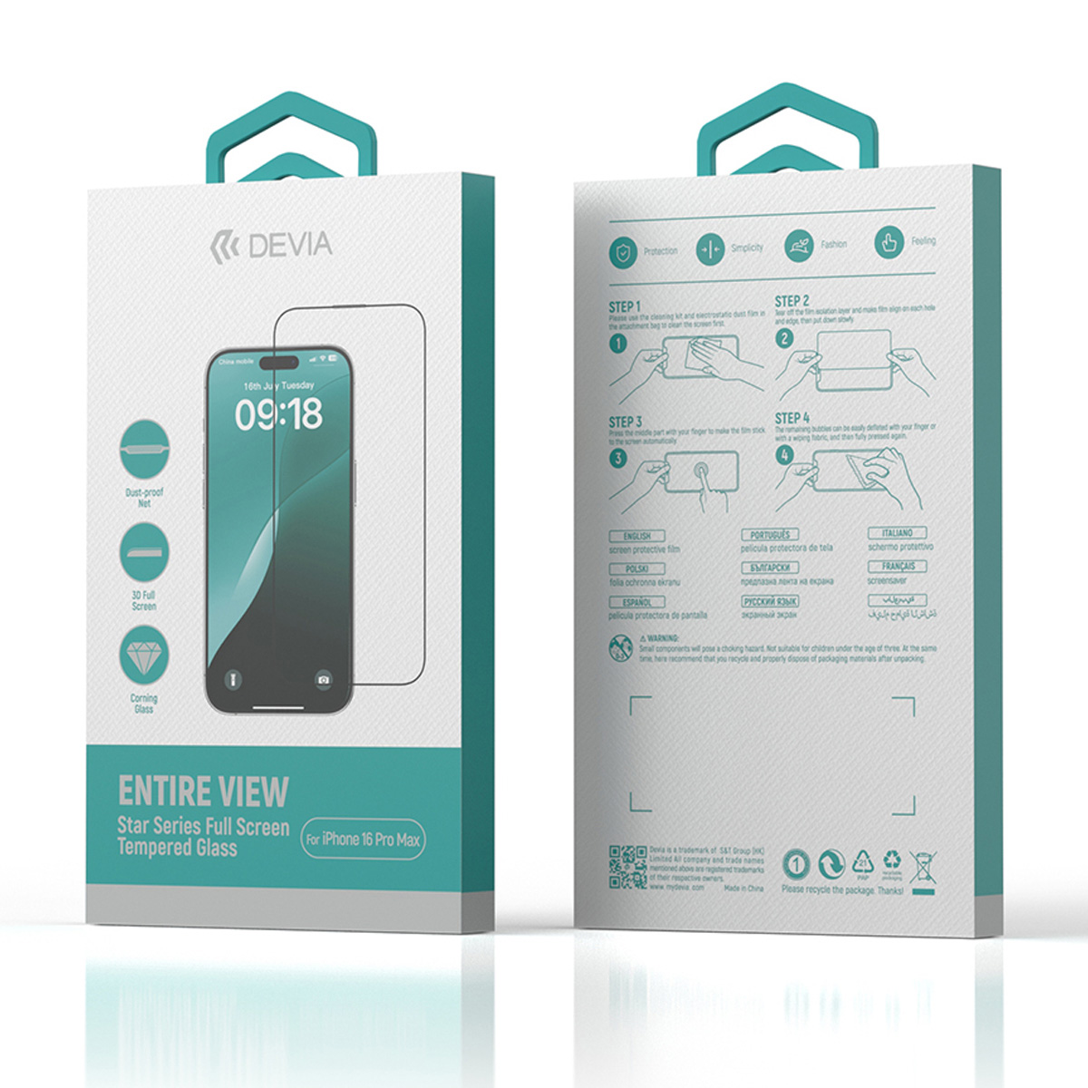 Cristal Anti Static Templado para iPhone 16 Pro Max image number null