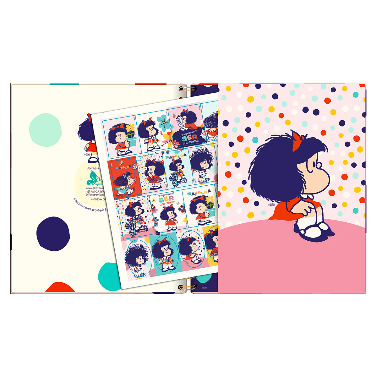 Agenda Diaria con Espiral 2025 Mafalda Premium Paper image number null
