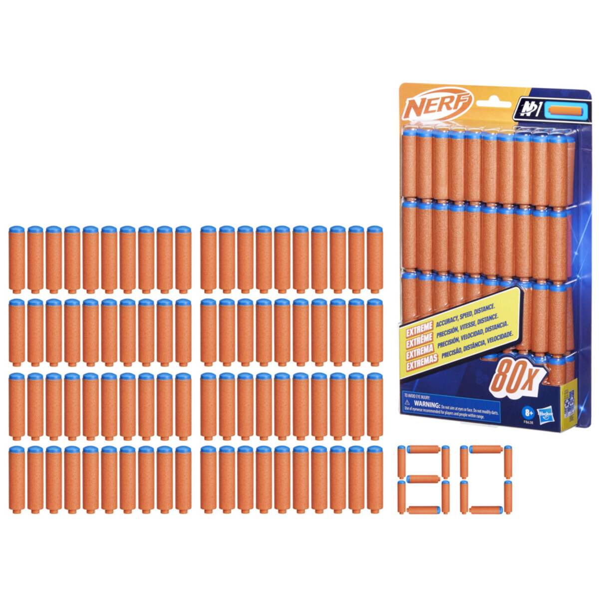 Set Dardos N1 Línea Nerf N Series 80 Piezas Hasbro image number null