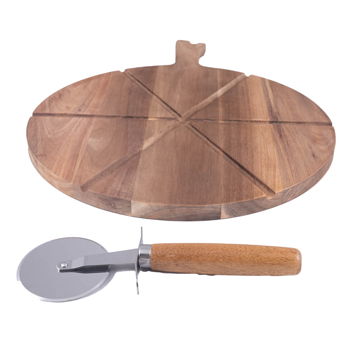 Home Nature Juego de tabla para cortar y cortador de pizza image number null
