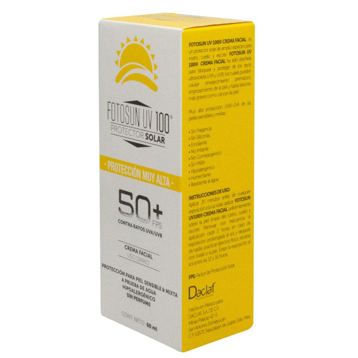 Fotosun UV 100 Crema facial 60 ml 50+ protección muy alta image number null