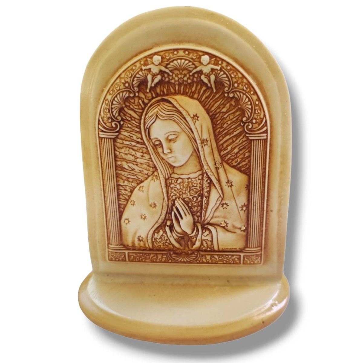 Figura Resina Virgen Flores image number null