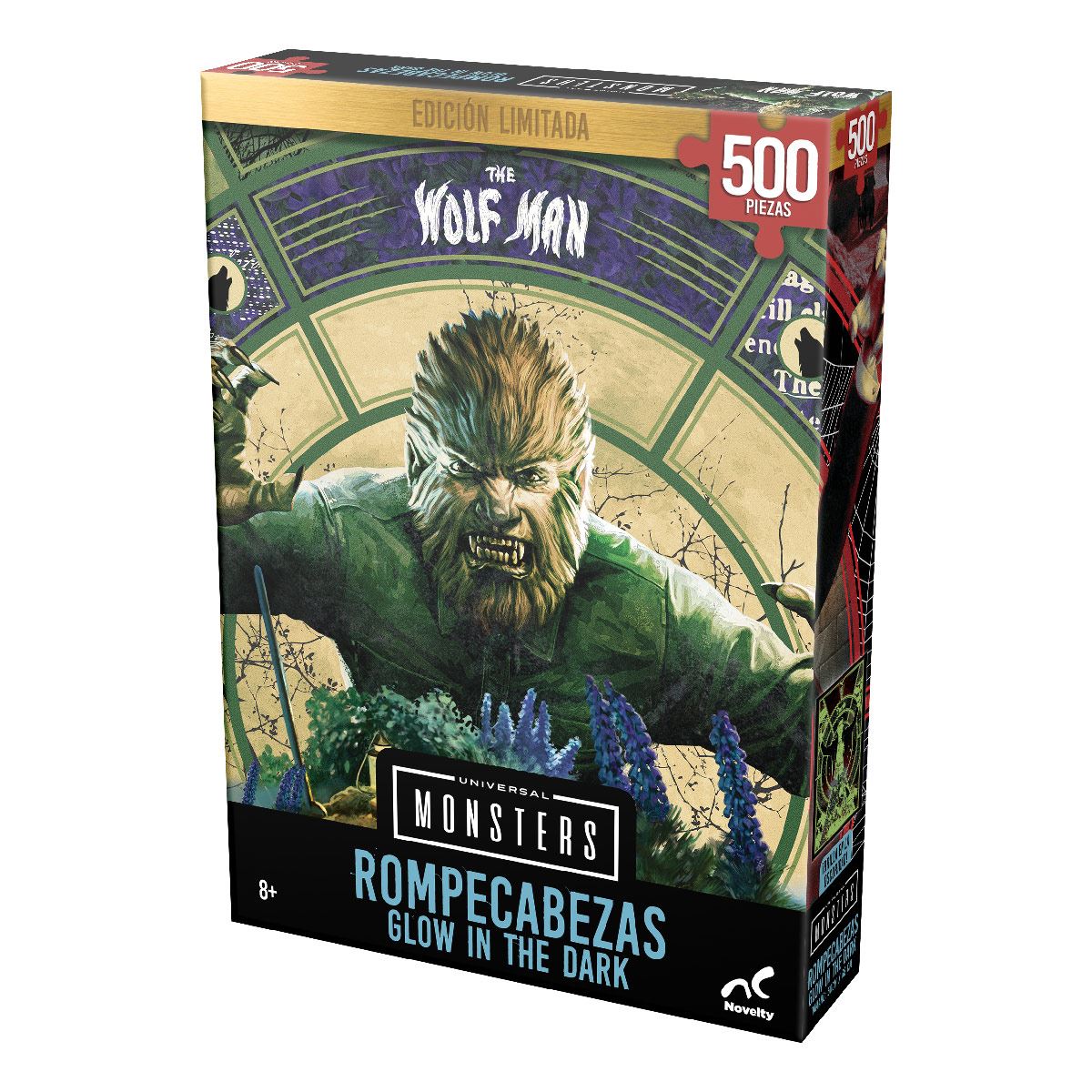 Rompecabezas Edici&oacute;n Limitada Monstruos Cl&aacute;sicos - Hombre Lobo Glow in the Dark 500 piezas image number null