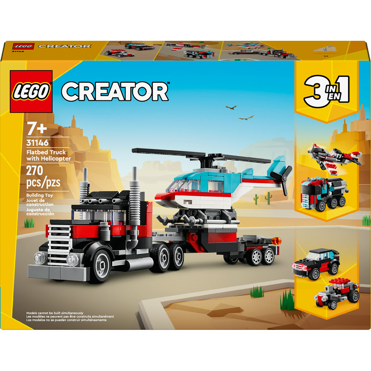 LEGO® Camión Plataforma con Helicóptero image number null