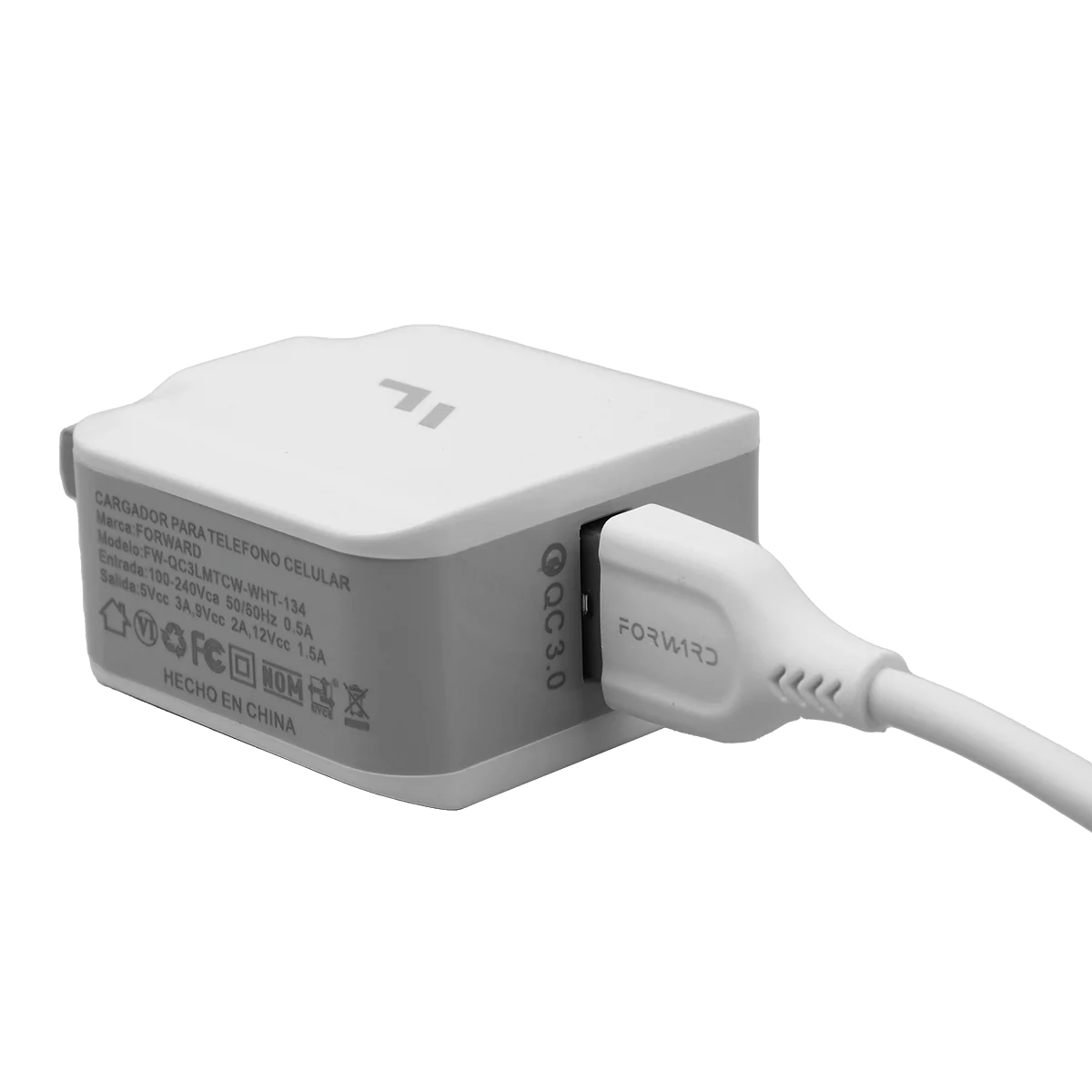 Cargador Forward Turbo con Conector Lightning/Tipo C/Micro USB image number null