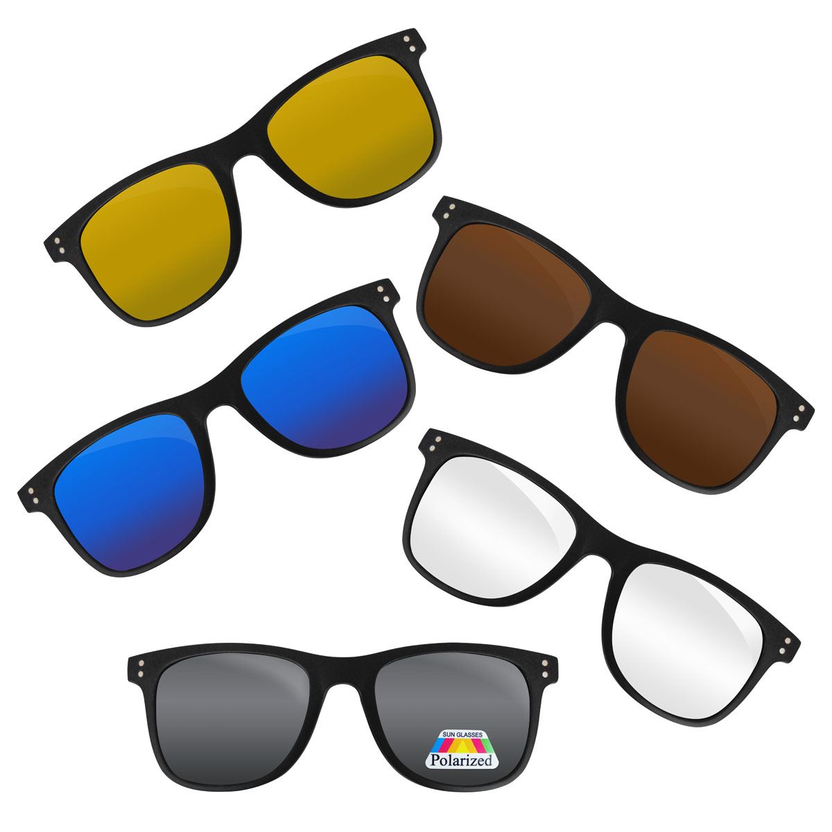 Armaz&oacute;n + 5 Clips Solares Dachuan Negro 2282 Unisex image number null