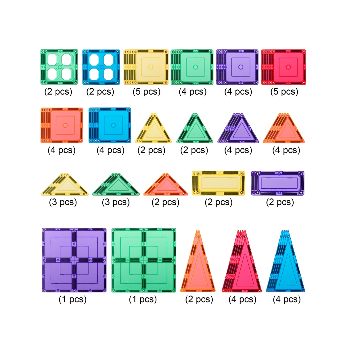 Set Mosaicos Magnéticos Base 64 Piezas Learn & Grow Toys image number null