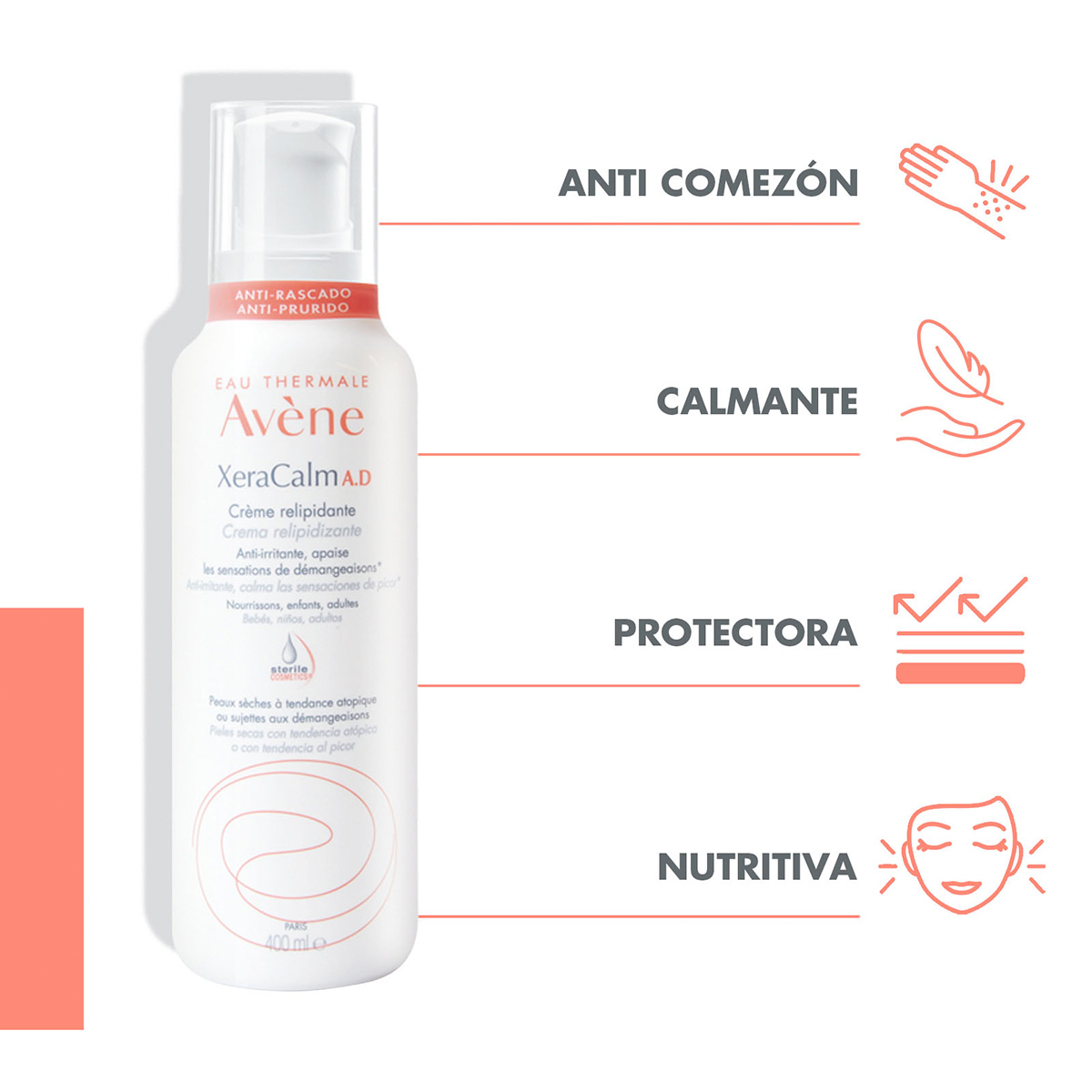 Avène Xeracalm A.D Crema Relipidizante Piel Seca 400ml image number null