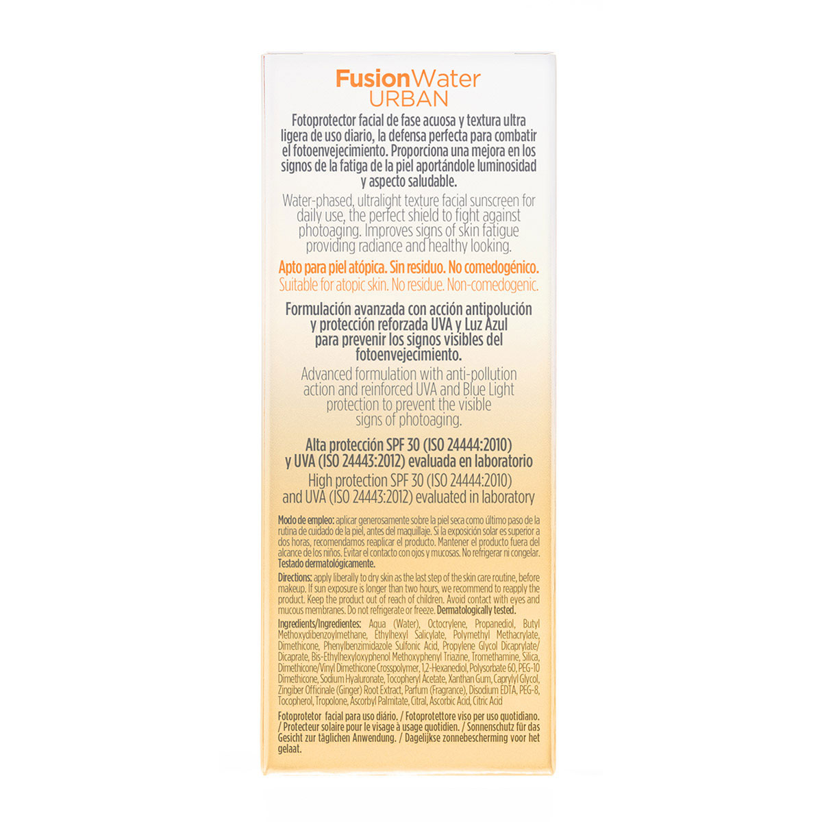 Fotoprotector Fusion Water Urban SPF30 50ml image number null