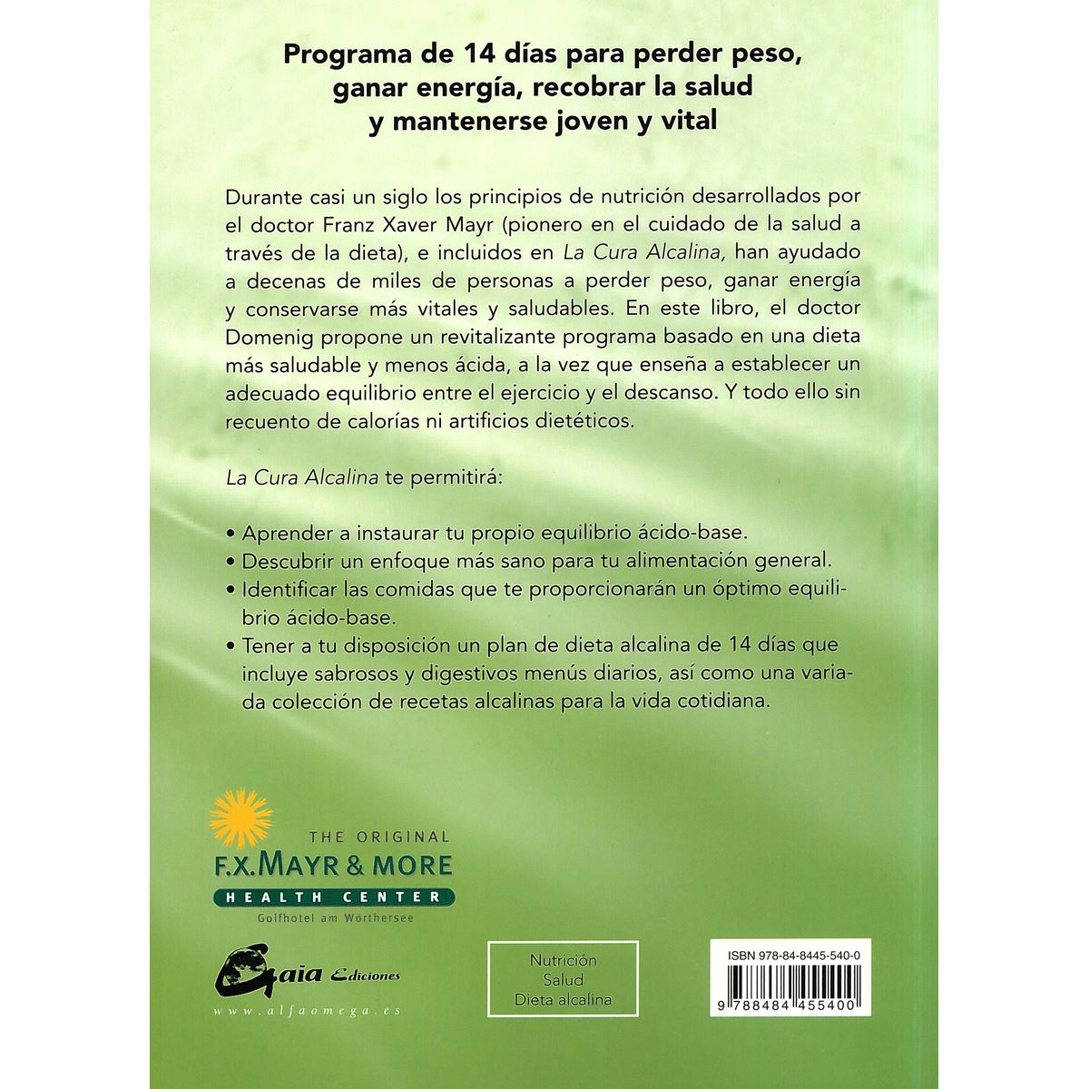 La Cura Alcalina. Programa De 14 D&iacute;as De Dieta Alcalina Para Perder Peso, Ganar Energ&iacute;a y Recobrar La Salud image number null