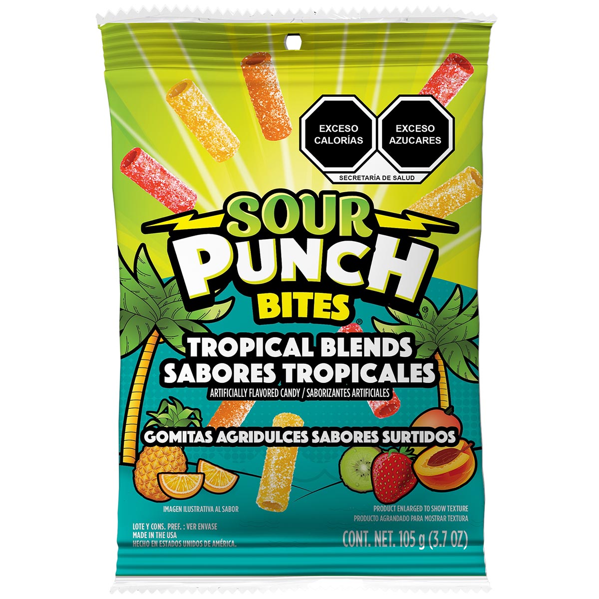 Caramelo Sour Punch Frutas Tropicales image number null