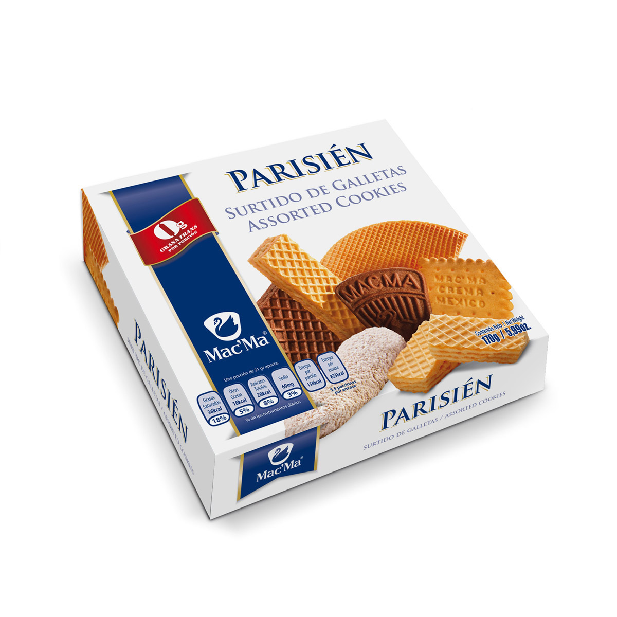 Surtido de Galletas Parisi&eacute;n Mac'Ma 170g image number null