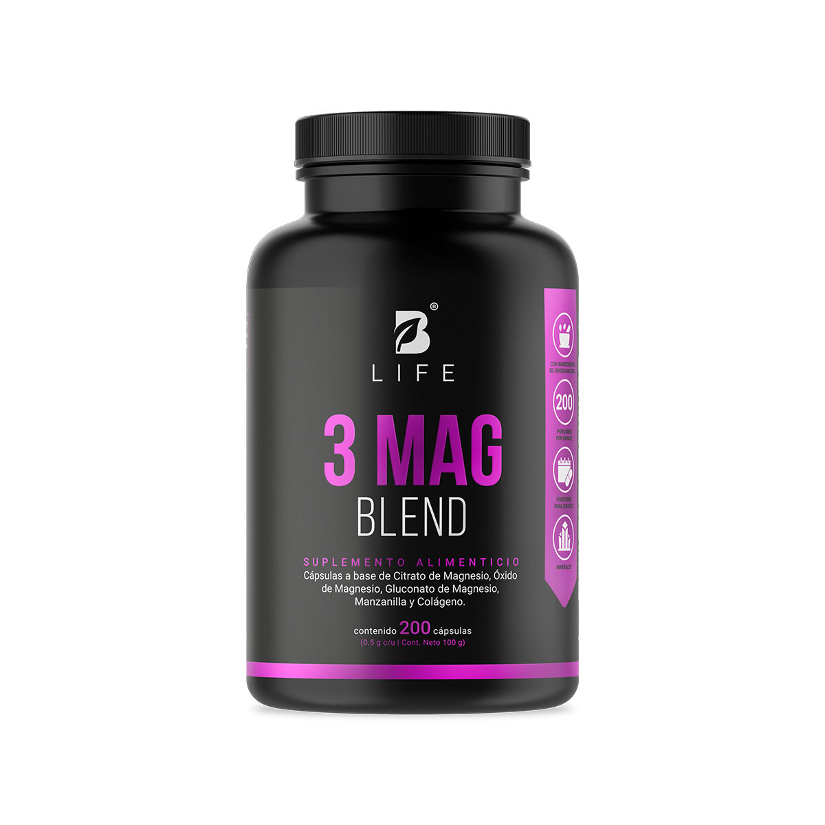 3 Mag Blend 200 Cápsulas B Life image number null