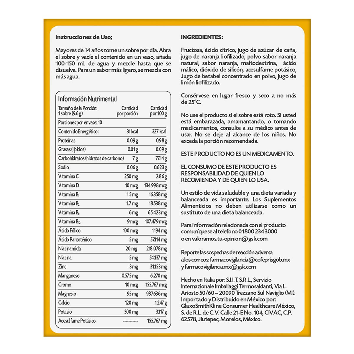 Emergen-C Vitamina Naranja 10 sobres image number null