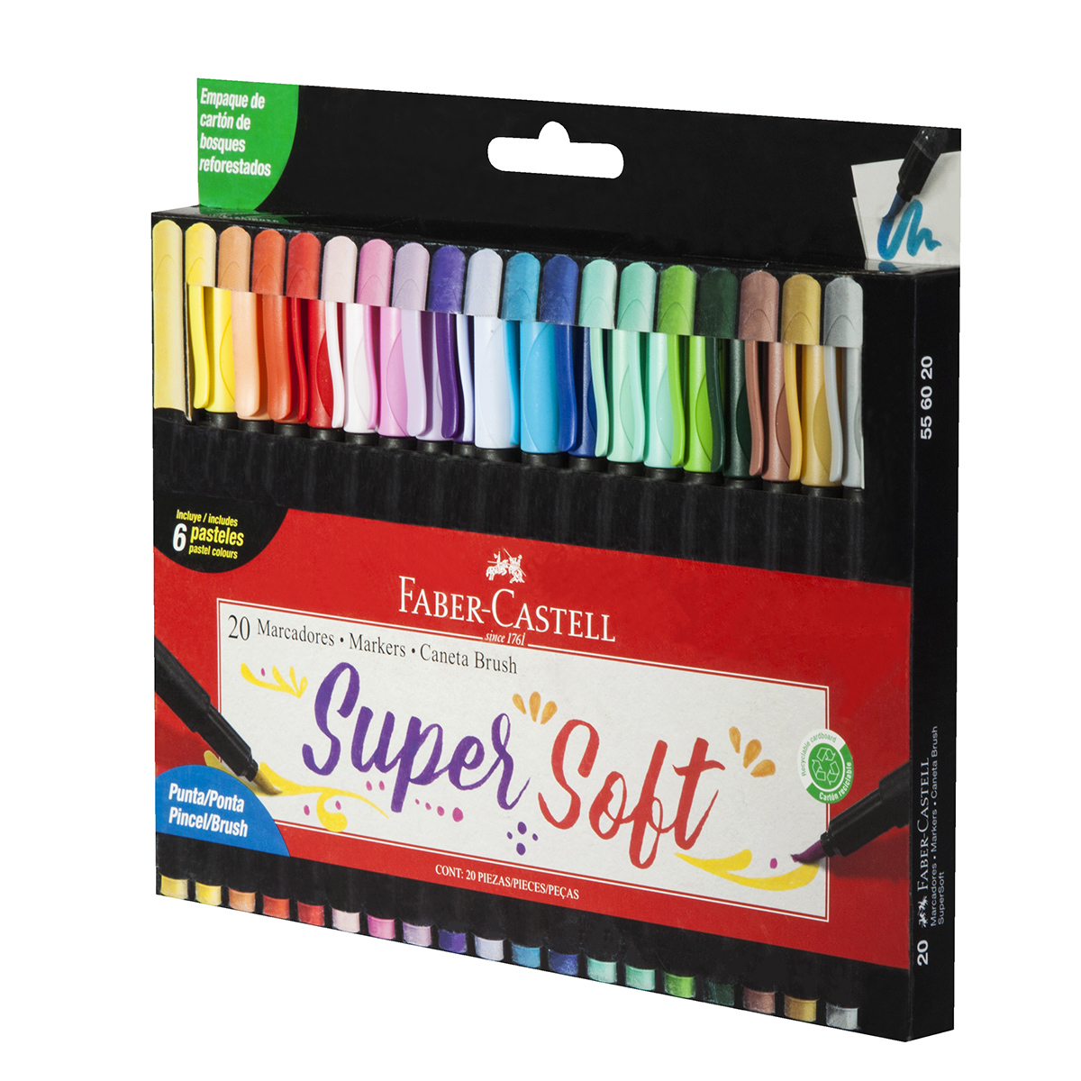 Estuche de Marcadores Super Suaves FABER CASTELL 20 piezas image number null