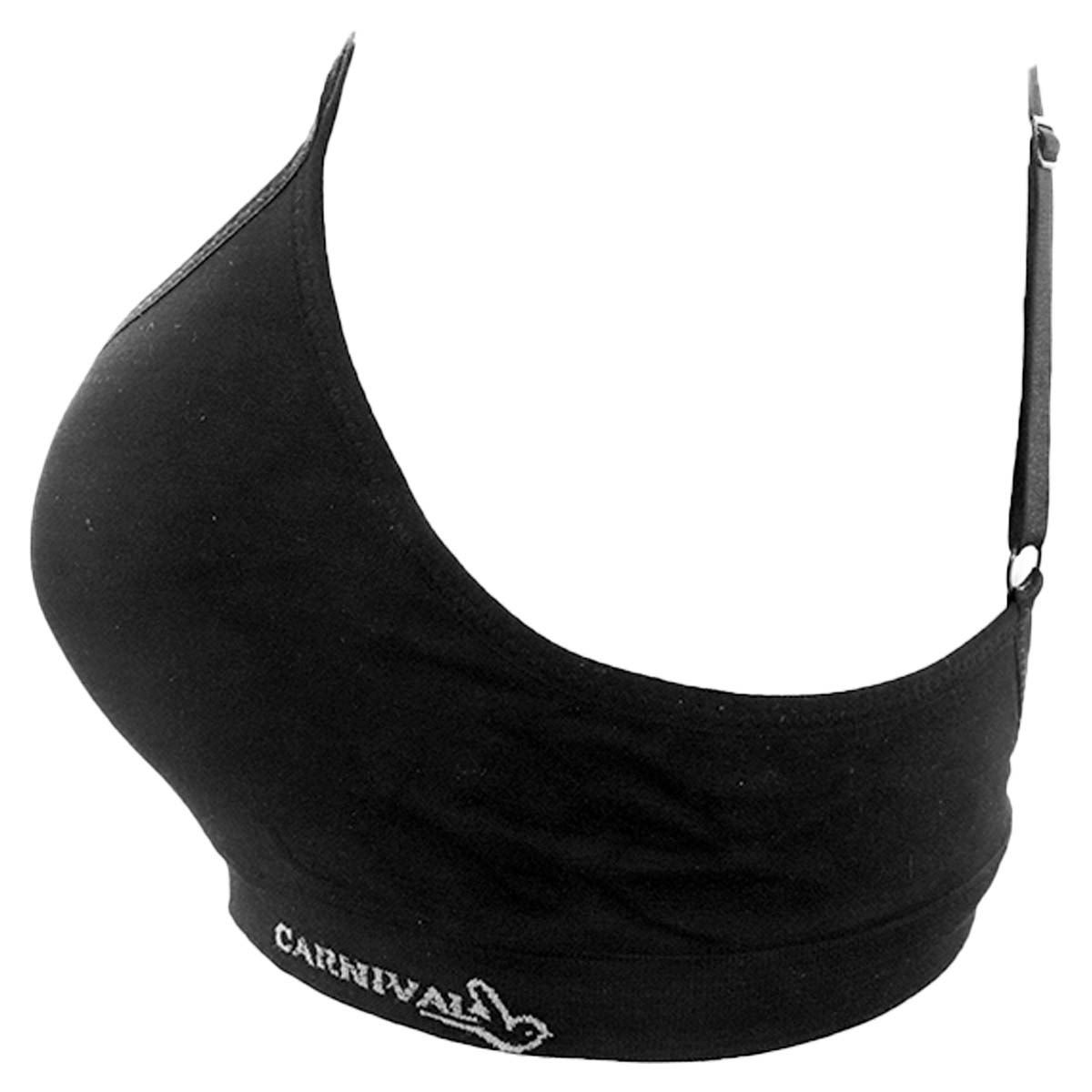 Brassiere Carnival Deportivo con varilla modelo 23780 talla 36B color negro dama image number null