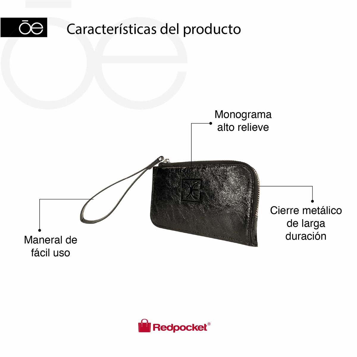 Billetera Porta Documentos Cloe Oro para Mujer image number null