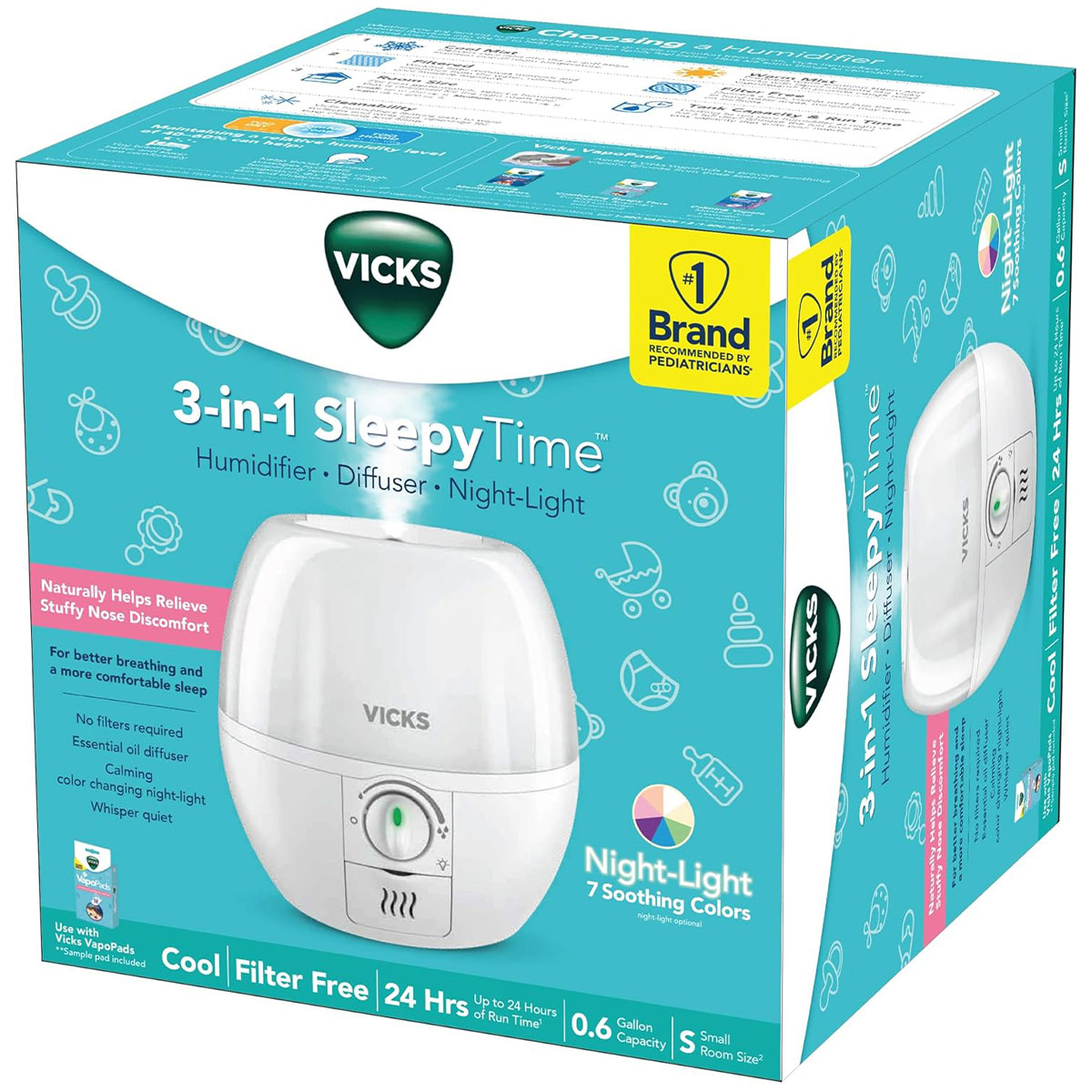 Humidificador 3 en 1 Sleepy Time Vick image number null