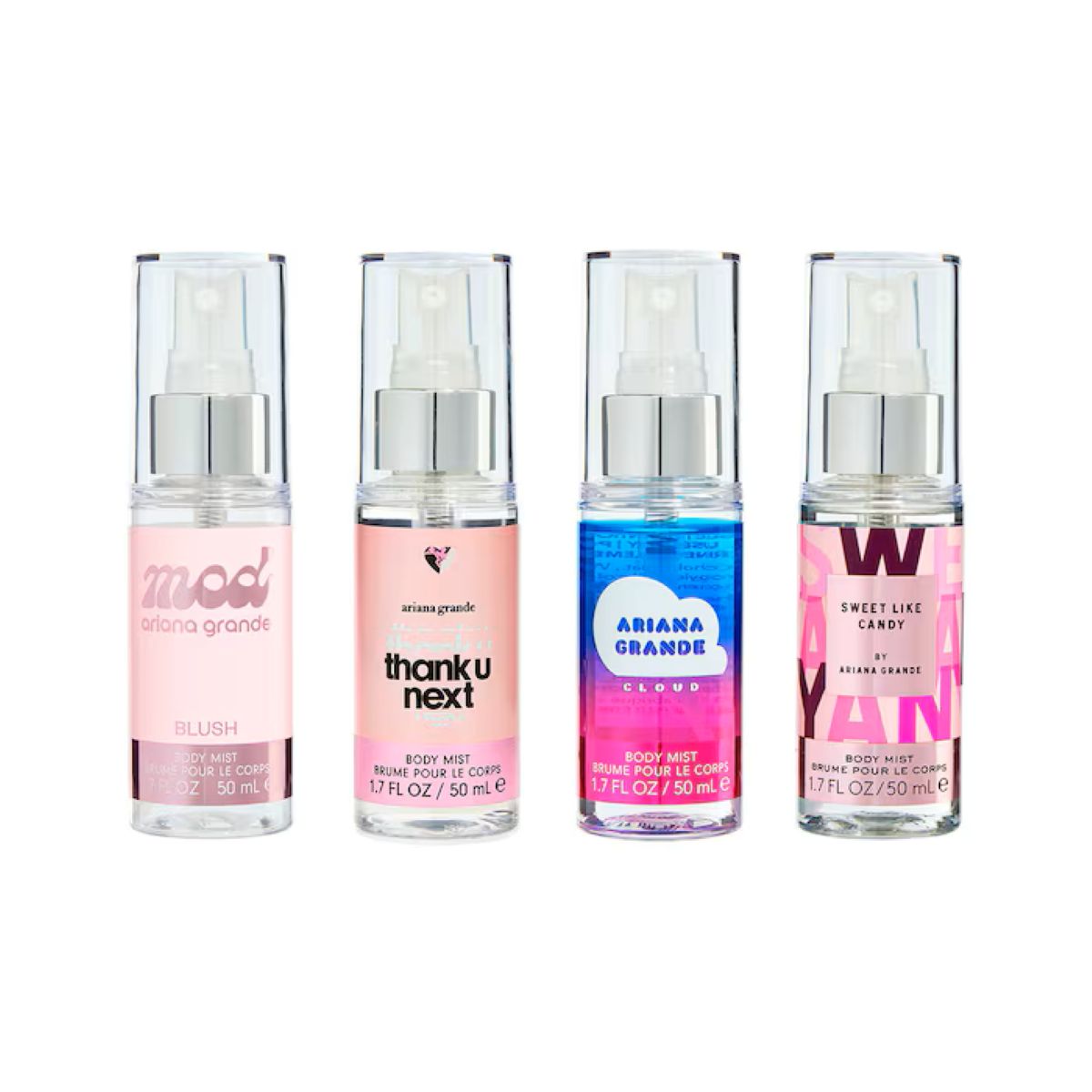 Estuche Body Mist Ariana Grande 4 piezas 50 ml para Dama image number null