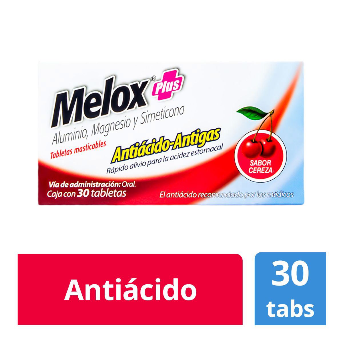 Melox-Plus Anti Gas Masticable Sabor Cereza image number null