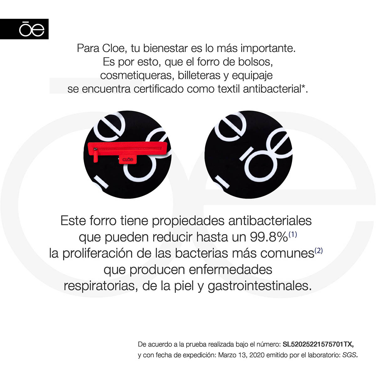 Billetera Cierre Doble Cloe Negra para Mujer image number null