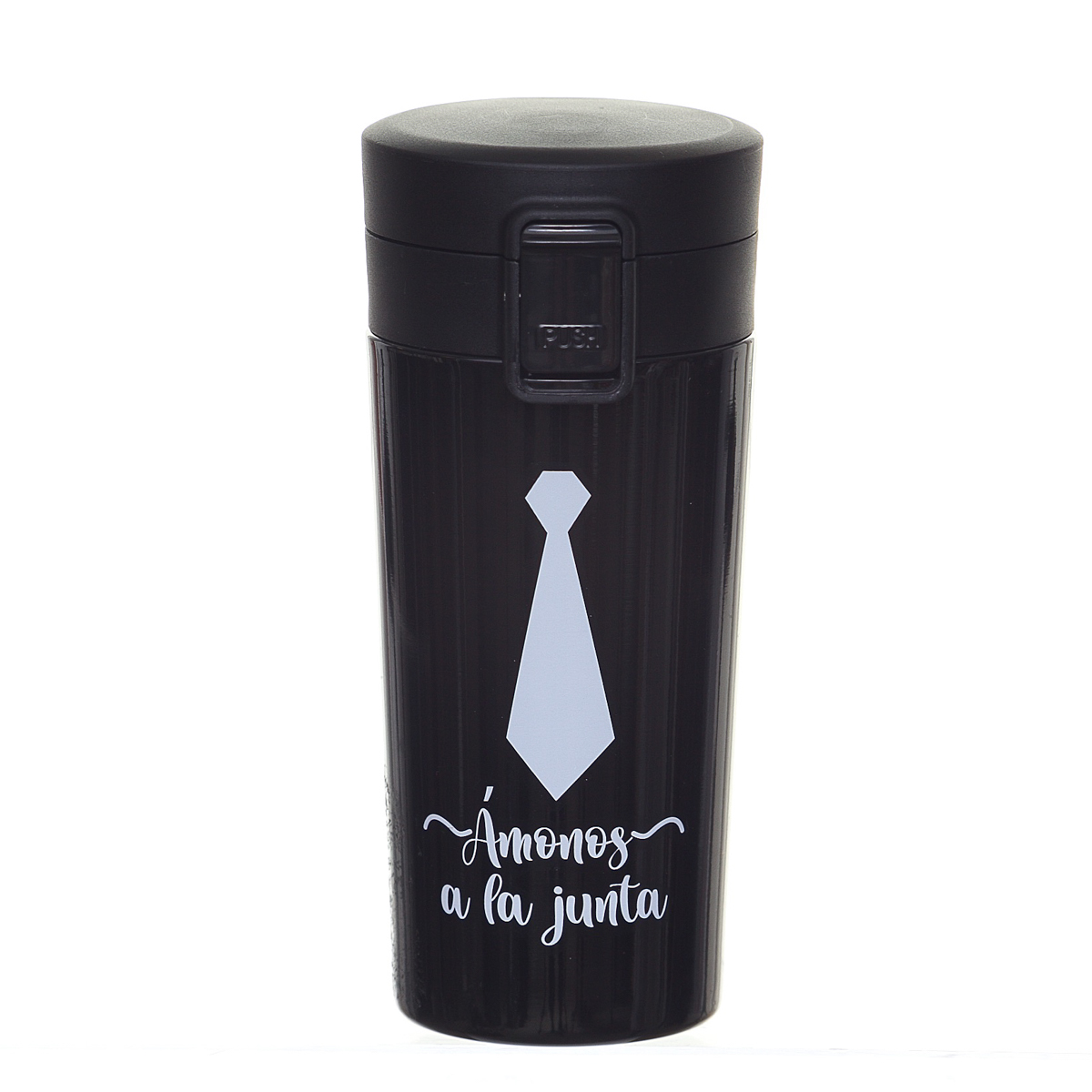 Vaso T&eacute;rmico Steiner Acero Inoxidable Divertido Dise&ntilde;o Negro 350 ml image number null