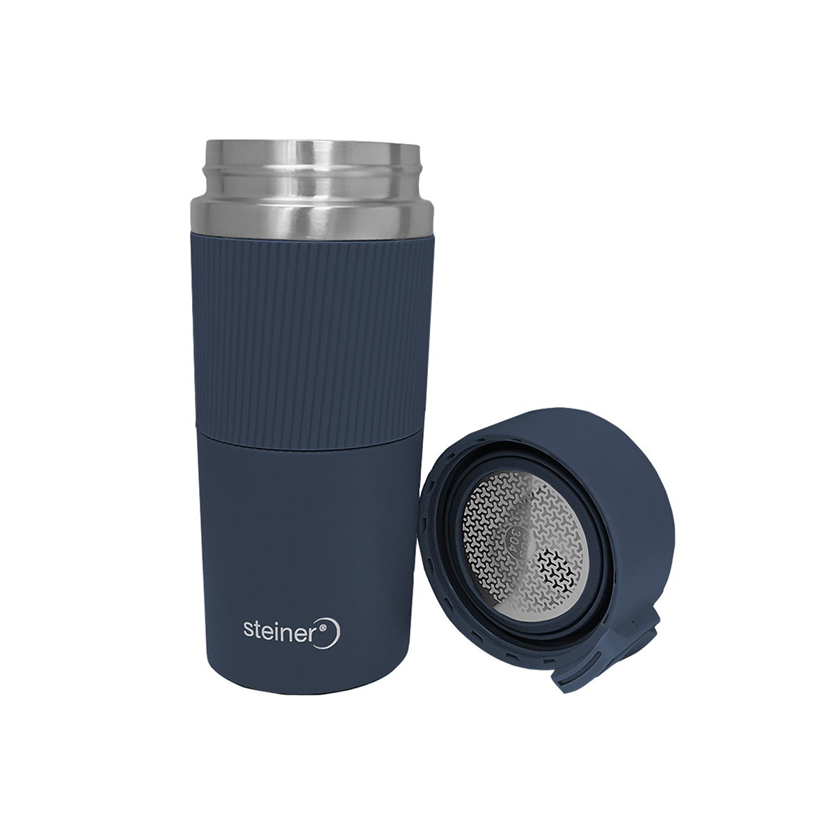 Taza Acero Inoxidable y Silicón 400 ml Color Azul image number null