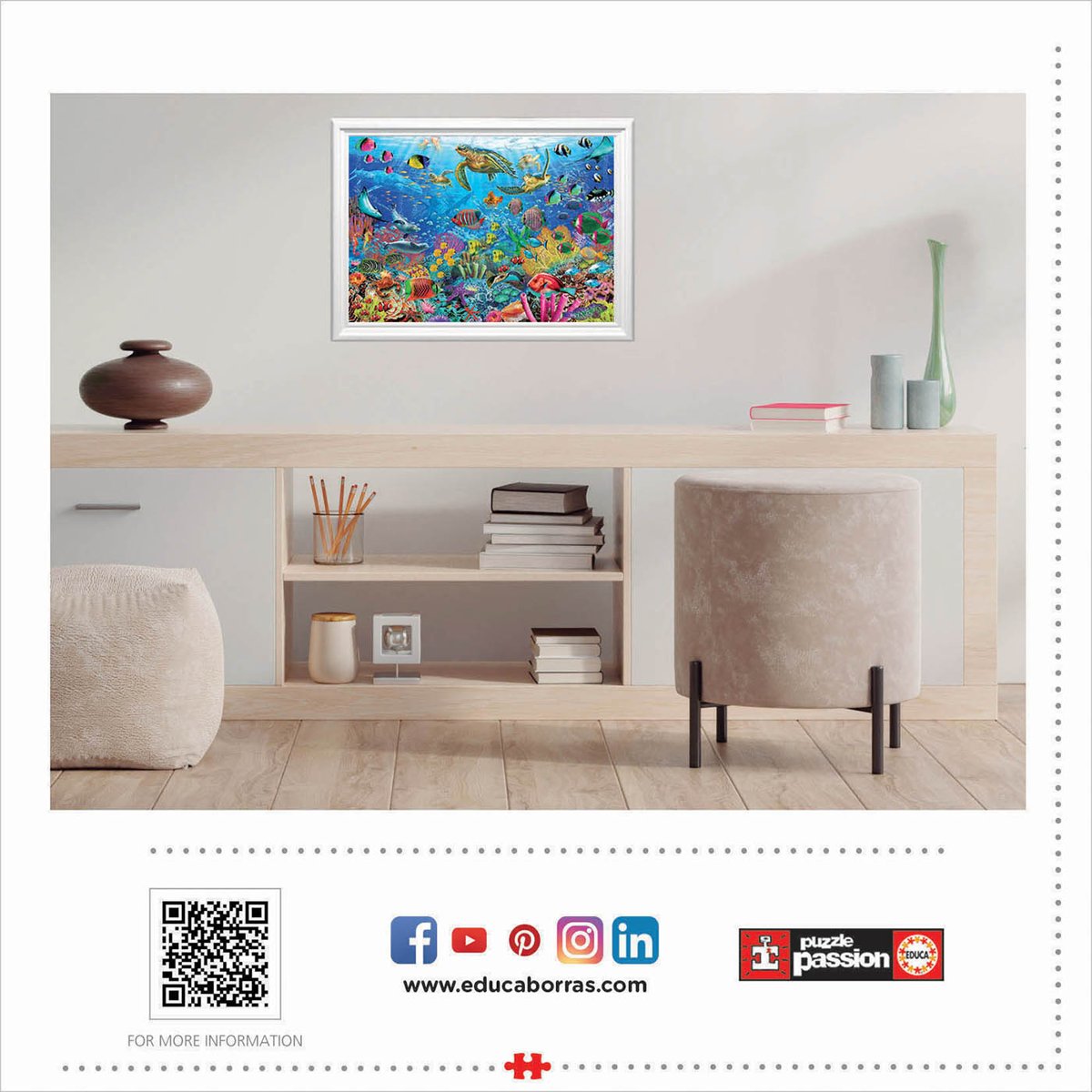 Rompecabezas Tortugas en el Para&iacute;so de 1000 Piezas Educa image number null