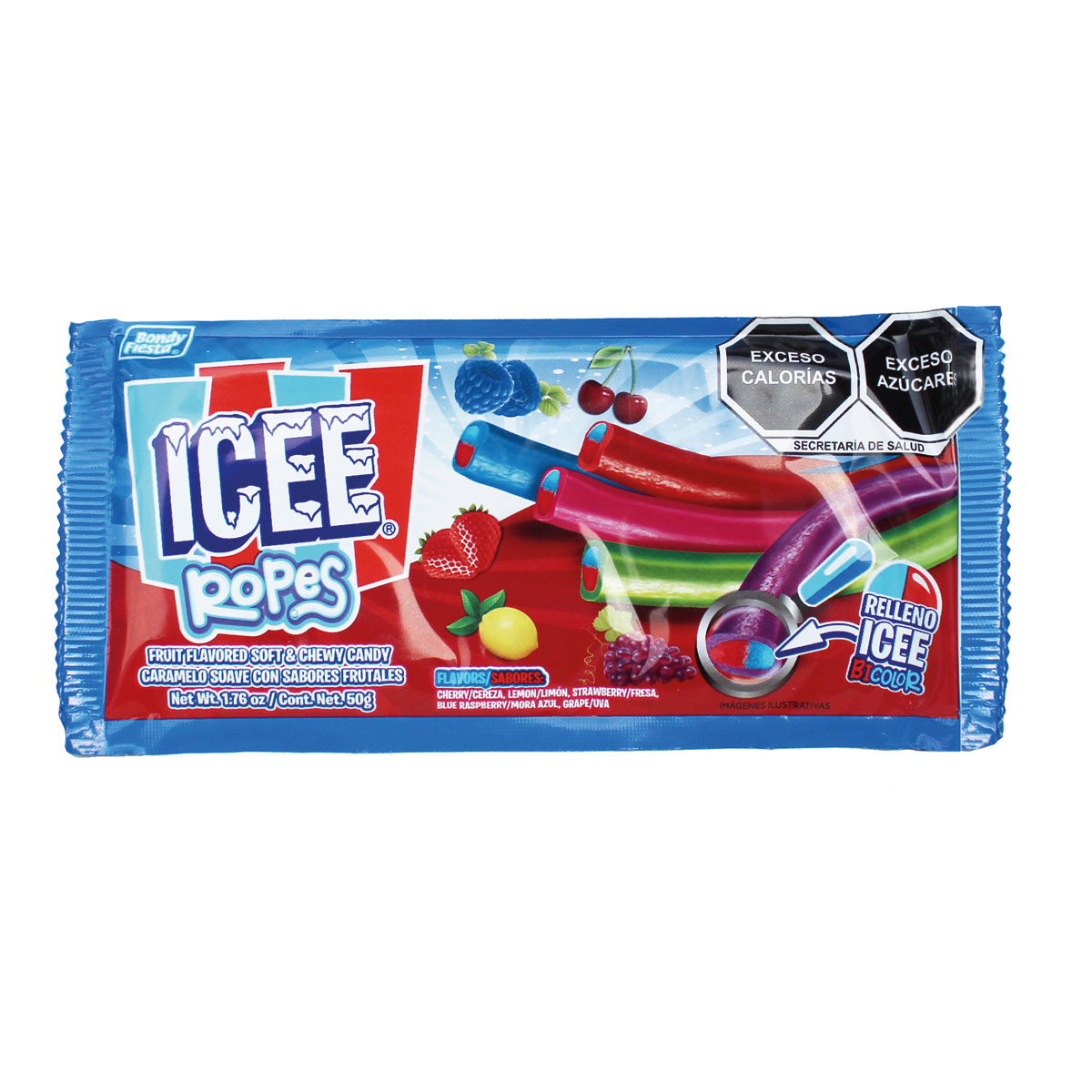 Caramelo Suave con Sabores Frutales Icee Rope 50 gr image number null