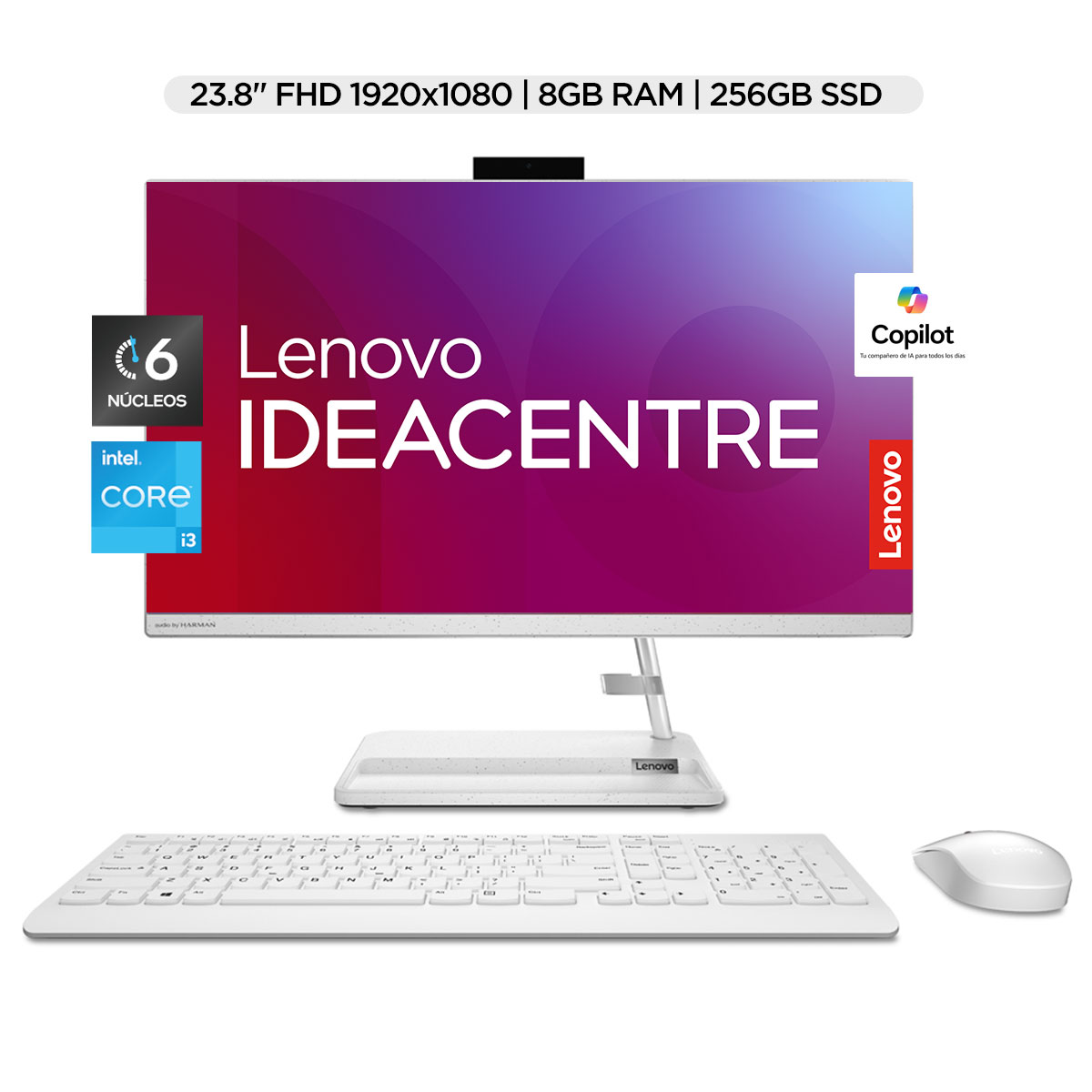Desktop Aio 3 Lenovo Ic 23.8 Ci3 12th 8gb 256gb image number null